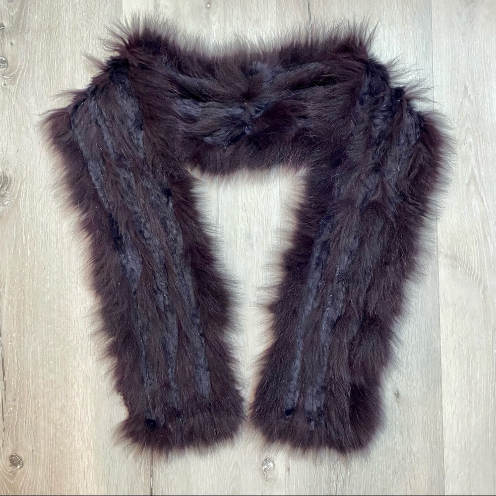 Alice + Olivia, Plum colored fur scarf